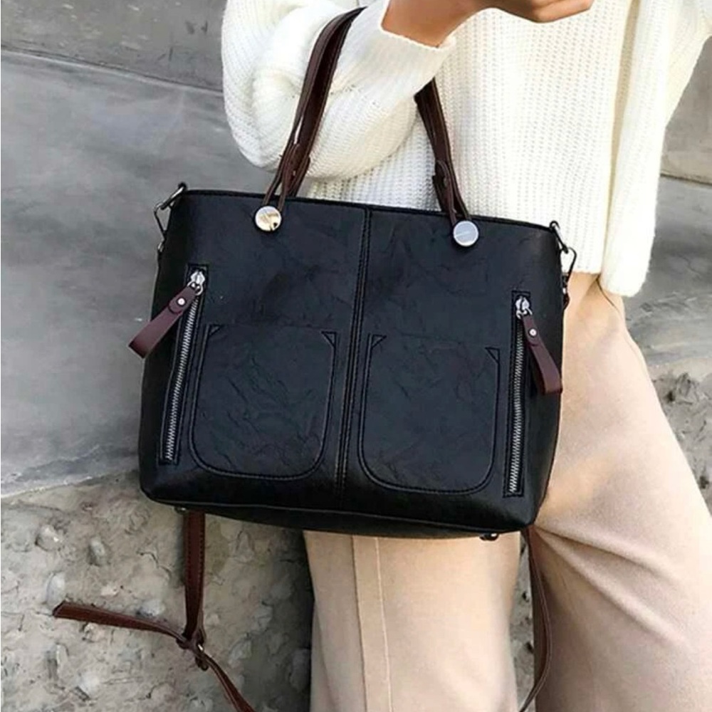 SHAI Zipper Details Tote Bag - Picture 2 of 2
